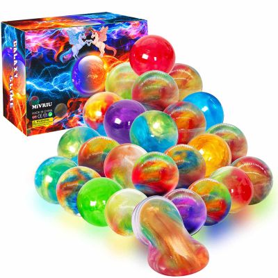 Ball Slime Party Favors 24 Pack, Super Soft and Scented Galaxy Slime for Girls Boys, Gift Idea for Kids Goodie Bag Stuffers, Space Party Favors, Easter Stocking Stuffers