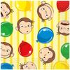 Curious George Birthay Party Supplies Decoration Bundle Pack includes 16 Lunch Plates, 16 Napkins, 1 Table Cover, 1 Happy Birthday Banner, 1 Dinosaur Sticker Sheet (Bundle for 16) view 3