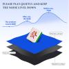 ALANGDUO Mahjong Mat Anti Slip Noise Reduction Table Cover for Mahjong Paigow Poker 31.5 x 31.5 Inches (Blue) view 3