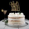 Reel Love Wedding Cake Topper, Fishing Wedding Cake Toppers, Engagement Party Decors, Gold Glitter view 2