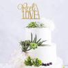 Reel Love Wedding Cake Topper, Fishing Wedding Cake Toppers, Engagement Party Decors, Gold Glitter view 3