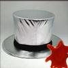 Magic Accessories Folding Top Hat Silver - Magic Trick view 1