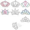 8 PCS Mini Crystal Rhinestone Princess Crown Hair Comb, Shiny Rhinestone Tiara for Party Supplies Hair Dectoration view 1
