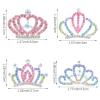 8 PCS Mini Crystal Rhinestone Princess Crown Hair Comb, Shiny Rhinestone Tiara for Party Supplies Hair Dectoration view 2
