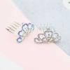 8 PCS Mini Crystal Rhinestone Princess Crown Hair Comb, Shiny Rhinestone Tiara for Party Supplies Hair Dectoration view 3