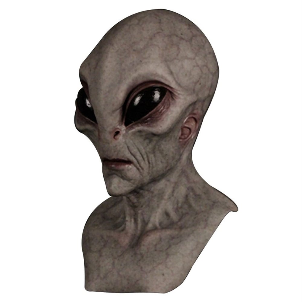 XYHJK Halloween Alien Mask Scary Horrible Big Eyes Horror Alien Mask Full Head Latex Mask Magic Mask Monster Mask (Color : 4)