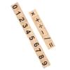 200pcs Wood Number Tiles Wooden Number Puzzle Blocks Numbers and Symbols for Crafts Spelling Scrapbooking Decoration(#1) view 1