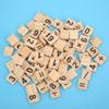 200pcs Wood Number Tiles Wooden Number Puzzle Blocks Numbers and Symbols for Crafts Spelling Scrapbooking Decoration(#1) view 2
