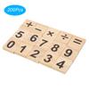 200pcs Wood Number Tiles Wooden Number Puzzle Blocks Numbers and Symbols for Crafts Spelling Scrapbooking Decoration(#1) view 4