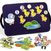 CHEFAN Felt Board for Toddlers, Felt Pieces Storytelling Flannel Board with 5 Little Ducks, 5 Little Monkeys and 5 Green Speckled Frogs Stories for Preschool Activities, 4 Sets view 1