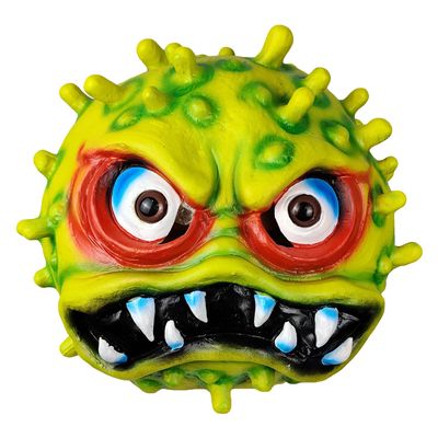 BENHAI Virus Latex Mask Halloween Mask Horror Props Mask Latex Material (Color : Yellow)