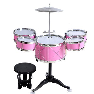 Suitable for Children Aged 3-6 Kids Drum Toy Set Rock Jazz Drum (pink)