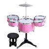 Suitable for Children Aged 3-6 Kids Drum Toy Set Rock Jazz Drum (pink) view 1