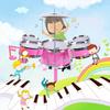 Suitable for Children Aged 3-6 Kids Drum Toy Set Rock Jazz Drum (pink) view 2