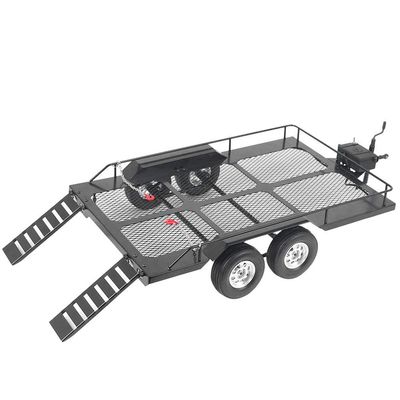 VBESTLIFE Cool Car Trailer Metal Trail High Simulation Shape with Four Tires Fit for 1/10 RC Car