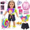 Ecore Fun 18 inch Girl Doll Suitcase Travel Luggage Accessories Play Set - 18" Doll Carrier Storage, Including Suitcase Camera Cell Phone Shoes ect view 1