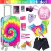 Ecore Fun 18 inch Girl Doll Suitcase Travel Luggage Accessories Play Set - 18" Doll Carrier Storage, Including Suitcase Camera Cell Phone Shoes ect view 2