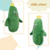 BABOLI Adorable Pickle Stuffed Animal Cucumber Plush Plant with Smile Face and Yellow Corolla Pretty Cute Plushie Toy Gift for Any Pickle Lover 12 Inches (Smiling-L) view 2