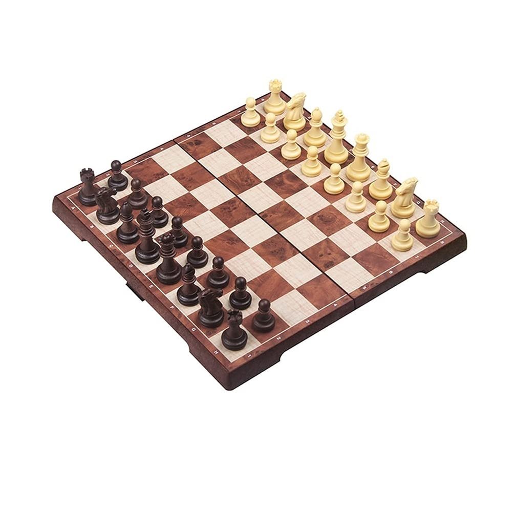YKHB Chess Set,12.2''12.2'' Inch Chess Board,Foldable Chess,Imitation Wood Chess Pieces,Travel Friendly - Felt Bottom