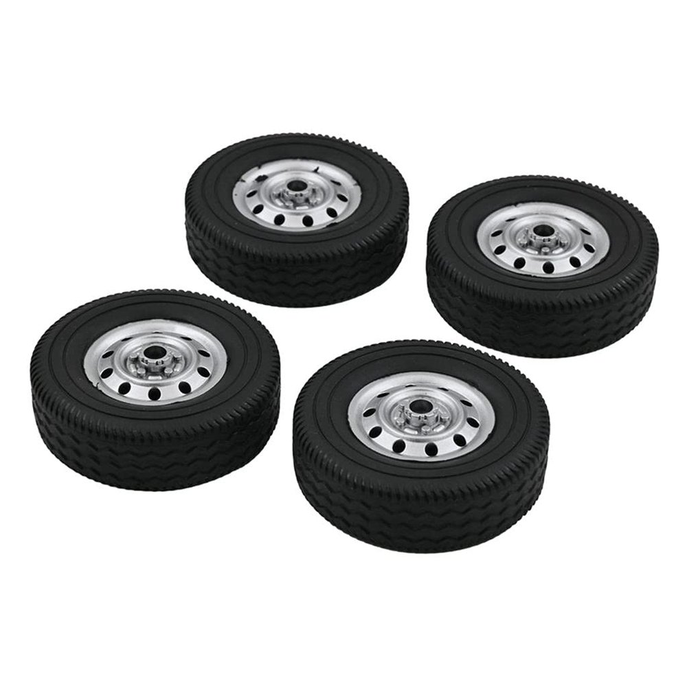 DYNWAVE 4pcs 1/10 RC Car Rubber Tires 2.2 Inch Wheel for WPL D12 Car Parts Black