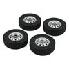 DYNWAVE 4pcs 1/10 RC Car Rubber Tires 2.2 Inch Wheel for WPL D12 Car Parts Black view 1
