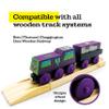 Toddler Halloween Toys - Toxic Ted - Wooden Train Set with Cargo - Compatible with All Wooden Train Sets - Boo Basket Stuffers - Spooky Gifts for Kids - Zany Trains(Toxic Ted) view 3