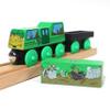 Wooden Garbage Truck Toy - Trashy Terry - Zany Trains Series 1 - Wooden Train Set with Cargo - Compatible with All Wooden Train Sets - Wooden Toddler Recycling Vehicle - Gross Trash Train view 1