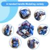 Infinitycube Fidget Toy Stress Relieving Fidgeting Game for Kids and Adults,Cute Pocket-Sized Unique Gadget for Anxiety Relief and Kill Time (4, Galaxy & Macaron Blue) view 2