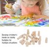 20pcs Unfinished Wooden Peg Dolls Unfinished Angel Shape Wood Doll Bodies Decorative Peg Doll People for Children DIY Craft Toys Gifts(43MM) view 2