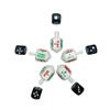 Classic Mexican Pirinola Toma Todo Solid Plastic and Dices Piece 10 Black and White Pack/Pirinola de Plastico Solida (10 Pack) view 1