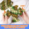 2PCS Pop Bubble Silicone Sensory Fidget Toy Pack, Multicolor Squeeze Popper Toy Stress Reduce Anxiety Relief (Tie-Dye Green Army Camo Aircraft & Tank) view 2