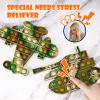 2PCS Pop Bubble Silicone Sensory Fidget Toy Pack, Multicolor Squeeze Popper Toy Stress Reduce Anxiety Relief (Tie-Dye Green Army Camo Aircraft & Tank) view 3
