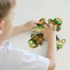2PCS Pop Bubble Silicone Sensory Fidget Toy Pack, Multicolor Squeeze Popper Toy Stress Reduce Anxiety Relief (Tie-Dye Green Army Camo Aircraft & Tank) view 4
