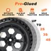 RC Station 12mm Hex RC Wheels and Tires for Hyper Go H16BM H14BM Tires and Wheels 1/14 1/16 with Foam Inserts for Traxxas Wltoys 144001 etc 1/18 RC Car Street Tires Wheels Preglued view 3