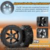 RC Station 12mm Hex RC Wheels and Tires 1/12 1/14 1/16 1/18 RC Off Road Buggy Rally Wheels and Tires for Traxxas LaTrax Rally Wltoys 144001 124019 DeeRC 302e 9310 RC Tires and Wheels Preglued 4PCS view 4