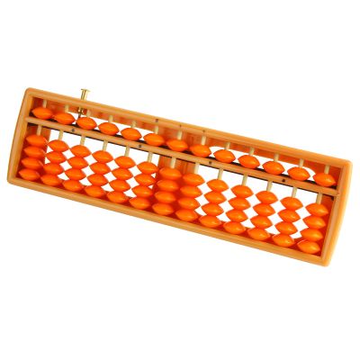 Larcele Bead Arithmetic Counting Abacus with Reset Button,13 Column SP-02 (Yellow 2)