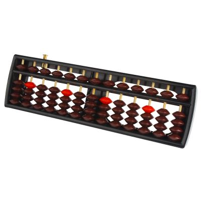 Larcele Bead Arithmetic Counting Abacus with Reset Button,13 Column SP-02 (Black 2)
