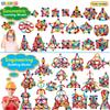 COUOMOXA Magnetic Toy Montessori for Kids: 3 4 5 6 7 8 9 10 11 12 Years Old Kids Building Sticks - Magnetic Creative Toy Age 3-12 Playroom Family - Christmas Birthday Gift for Boys Girls view 3