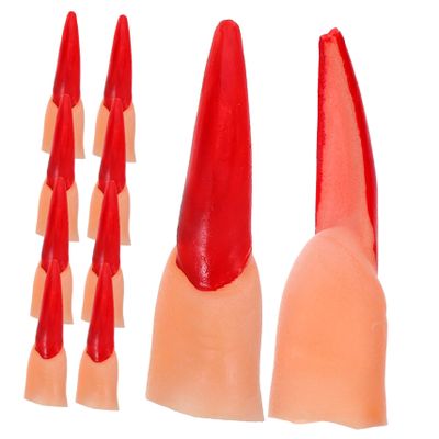 20pcs zombie witch fake finger Zombie Finger Halloween Witch Fingers Witch Nails Halloween Spooky Scary Witches Nails for Cosplay Party halloween costumes fake fingers Supplies fake Finger