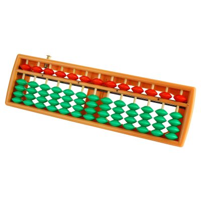 Larcele Bead Arithmetic Counting Abacus with Reset Button,13 Column SP-02 (Yellow 3)