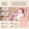 UKJE Liner Baby Rocker Cover, Compatible with 4moms mamaRoo 4 Old Model Before 2022, 100% Oeko-Tex Cotton, mamaroo Swing Cover Replacement, Baby Swing Cover, Made in EU, Pink view 2