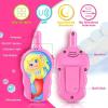 LAEBUILD Walkie Talkies for Kids, Toys for 3 4 5 6 7 Year Old Girls Boys, Long Range Walkie Talkies for Toddlers, Mini Pink Cute Mermaid Christmas Birthday Easter Gifts Indoor Outside Games (2 Pack) view 3
