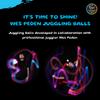 LED Juggling Glow Balls  Unique Wes Peden Model Glow.0 Technology w/ 20 Vibrant Color Light Modes & Patterns  USB-C Rechargeable, Soft-Core, Pro-Weighted Light Up Ball (Set of 3) view 2