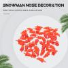ARTIBETTER 50Pcs Snowman Toy Accessories Red Nose DIY Snowman Nose Snowman Craft noses Snowman Nose Toy mini Snowman noses Snowman DIY Craft kit Safe Noses Plastic Manual Ornaments view 2
