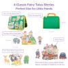 CHEFAN Felt/Flannel Board Story Set of 4, PRECUT Felt Pieces for Preschool Toddlers, Stone Soup, The Three Billy Goats Gruff, Jack and Beanstalk, The Boy Who Cried Wolf view 2