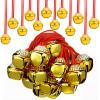 64 Pieces Christmas Bell Necklaces Large Gold Red Green Bell Necklaces for Craft Holiday Party Supplies (Pretty Colors) view 1