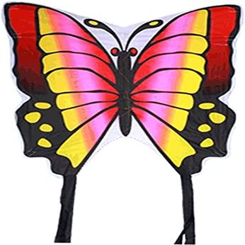 Kites for Kids Kites for the Beach Blue/Pink Butterfly Kite with Kite Line and Kite Reel,Extremely Easy to Fly Kite for Beach Trip,Beginner Kite with 150CM Tail LSDRALOBBEB 928(Color:Pink;Size:500M LI