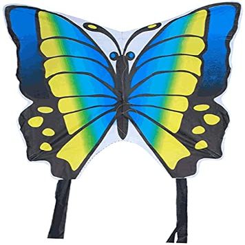 Kites for Kids Kites for the Beach Blue/Pink Butterfly Kite with Kite Line and Kite Reel,Extremely Easy to Fly Kite for Beach Trip,Beginner Kite with 150CM Tail LSDRALOBBEB 928(Color:Blue;Size:500M LI
