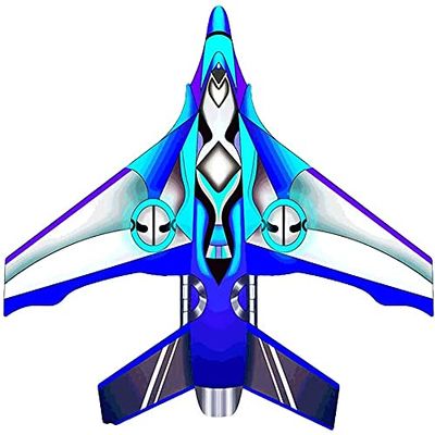 Kites for Kids Kites for The Beach Huge Fighter Plane Kite for Kids and Adults,Easy Flyer,Beginner Kites for Kids Ages 4-8,Kit Line Included-Blue/Red/Yellow LSDRALOBBEB 928(Color:Blue;Size:260M LINE)