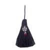 chengzui Mini Witch Broom Pendant with Faux Crystal, Miniature Wicca Altar Broomstick Besoms Car Charm Halloween Witchcraft Decoration view 1